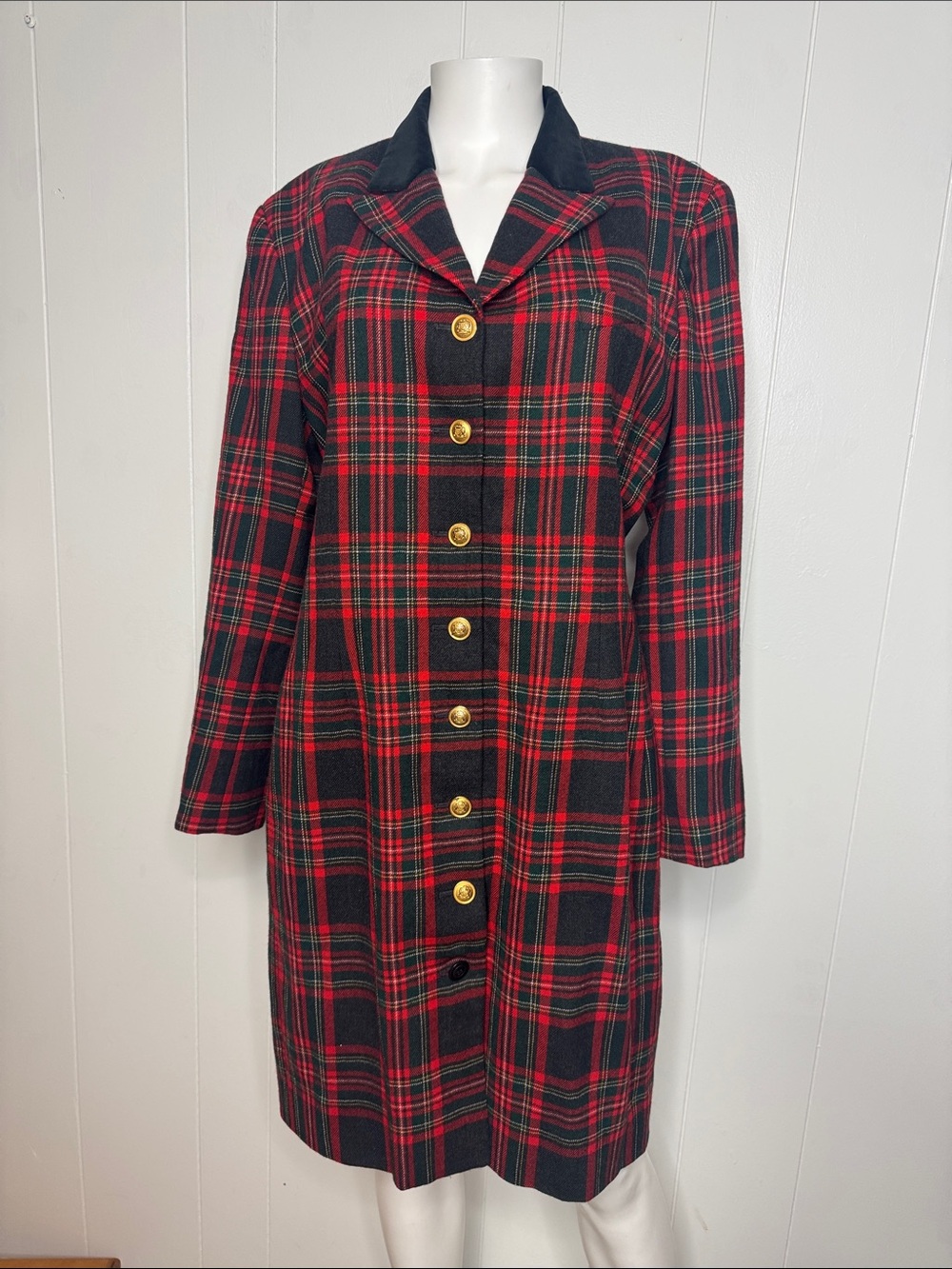 Lauren Ralph Lauren tartan plaid vintage dress size 14